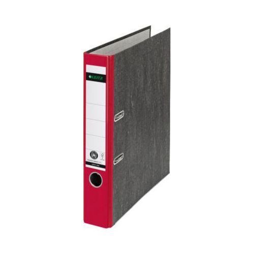 4002432359363 - Ordner LEITZ® 1050 DIN A4 Rückenbreite 52 mm Griffloch geklebtes Rückenschild klimaneutral Hartpappe 1 Stück rot