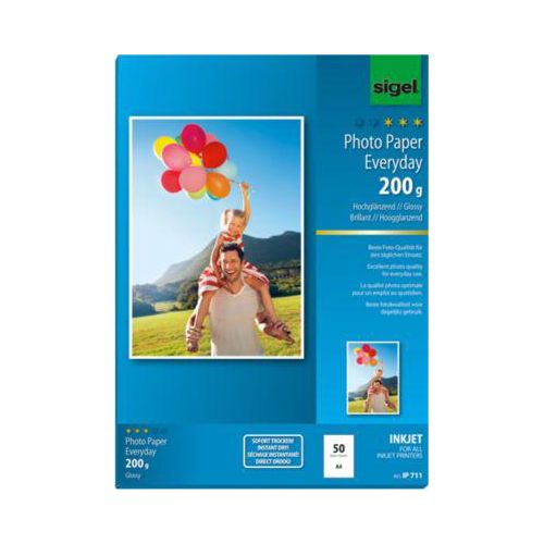 4004360998898 - Fotopapier Everyday IP 711 A4 für Inkjet 200g weiß hochglänzend einseitig bedruckbar 4004360998898 50 Blatt