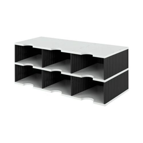 7612176108195 - Sortierstation doc Jumbo mit 6 Fächern C4 grau schwarz Grundeinheit 7612176108195 Styro