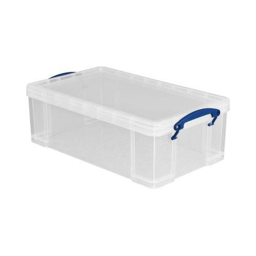5060024805017 - Transportbox Really Useful Box Volumen 12 l L 465 x B 250 x H 150 mm stapelbar mit Deckel & Klappgriffen Recycling-PP transparent