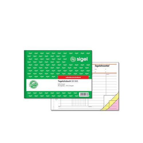 4004360921780 - SIGEL Personalformulare Tagelohnbuch Tagelohnbuch A5q SD SD065 DIN A5 quer 3x 40 Seiten