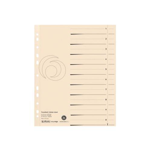 4008115971501 - herlitz® Trennblätter A4 Recycling-Karton Eurolochung Registeraufdruck chamoisgelb 10 Stück 4008115971501 - herlitz® Trennblätter A4 Recycling-Karton Eurolochung Registeraufdruck chamoisgelb 10 Stück