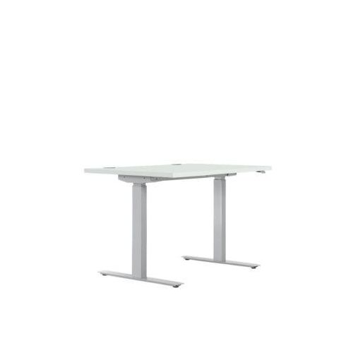 4250510827789 - Schreibtisch ERGO DRIVE ED 470 elektrisch höhenverstellbar Rechteck T-Fuß B 1200 x T 800 x H 692-1147 mm lichtgrau weißaluminium RAL 9006