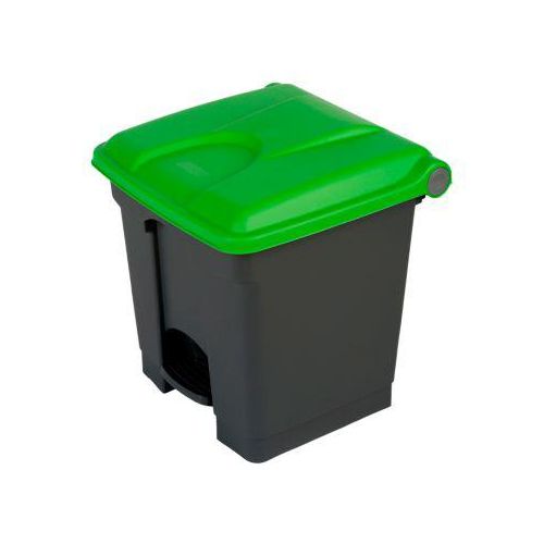 4895238700862 - Tretabfalleimer Probbax Volumen 30 l mit Deckel L 410 x B 398 x H 435 mm Kunststoff grün-dunkelgrau 4895238700862 - Tretabfalleimer Probbax Volumen 30 l mit Deckel L 410 x B 398 x H 435 mm Kunststoff grün-dunkelgrau