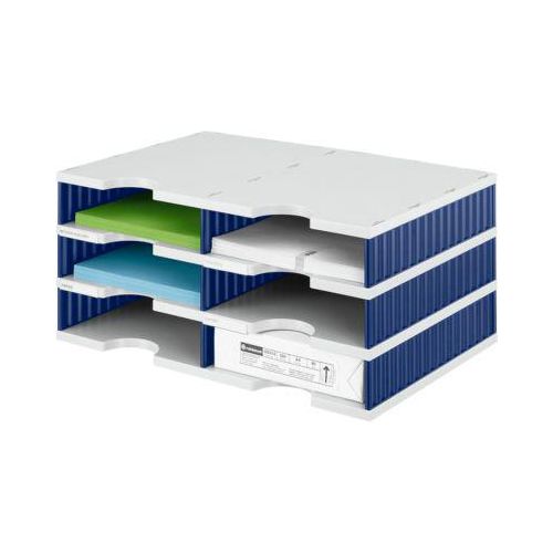 7612176106634 - - Dokumentenablage doc duo Grundeinheit 485 x 223 x 331 cm (b x h x t) Polyl grau blau