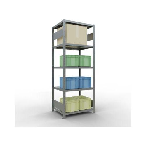 4004514283511 - Schulte Lagertechnik Fachbodenregal-Stecksystem MULTIplus 250 Grundregal Längenriegel 2000x750x600 mm 5 Böden verzinkt