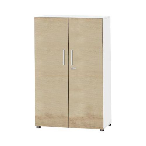 4250510933763 - Select Schrank SET UP 4 OH abschließbar B 800 x T 420 x H 1470 mm weiß Wildeiche