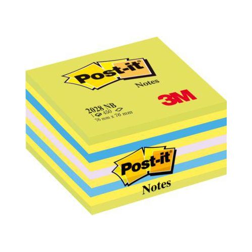4001895872815 - Liderpapel - Haftnotizwürfel ® 76 x 45 x 76 mm (b x h x t) neongrün neongelb paradiseblau flieder retroblau 450 Bl