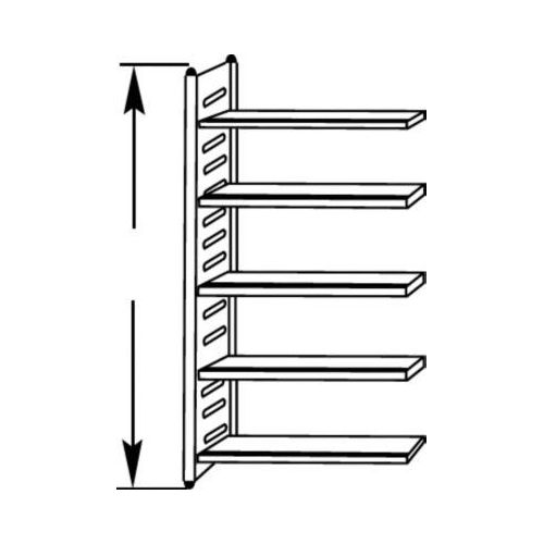 4044917181502 - Design-Regal M2 Regalfeld BXHxT 750x2200x400mm 5 Böden alusil