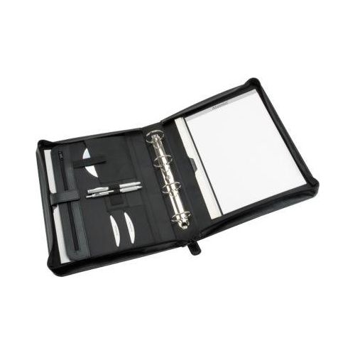 4021068315024 - Ringbuchmappe Rimini DIN A4 FINEtouch-Lederimitat mit CD-Tasche schwarz