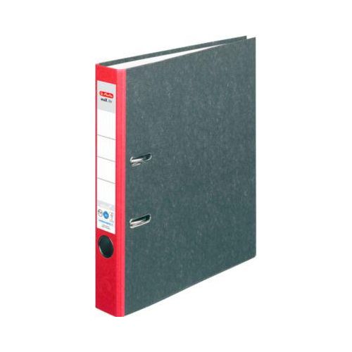 4008115141300 - Ordner herlitz maXfile nature DIN A4 Rückenschild geklebt Hartpappe Rückenbreite 50 rot 1 Stück