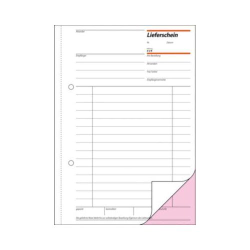 4004360910500 - Lieferschein LI525 mit Empfangsschein A5 hoch 2x50 Blatt 4004360910500 Sigel