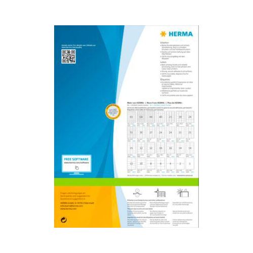 4008705046060 - Universaletiketten HERMA 4606 permanenthaftend selbstklebend bedruckbar B 381 x H 212 mm FSC®-Papier weiß 13000 Stück 200 Blatt 4008705046060 - Universaletiketten HERMA 4606 permanenthaftend selbstklebend bedruckbar B 381 x H 212 mm FSC®-Papier weiß 13000 Stück 200 Blatt