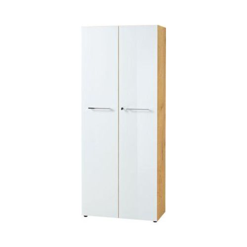4005949420410 - Aktenschrank MONTERIA Front aus Glas abschließbar 5 OH B 800 x T 370 x H 1960 mm Navarra Eiche weiß 4005949420410 - Aktenschrank MONTERIA Front aus Glas abschließbar 5 OH B 800 x T 370 x H 1960 mm Navarra Eiche weiß