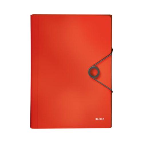 4002432115006 - Fächermappe Solid 4579-10-20 A4 mit 6 Fächern 6-teilig blanko Kunststoff hellrot