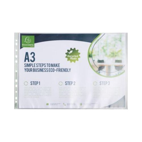 3130630062301 - Prospekthüllen Forever® aus Recycing-Polypropylen genarbt 90µ für DIN A3 10 Stück