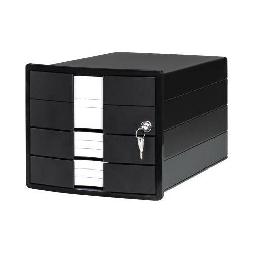 4012473100978 - Schubladenbox Impuls 20 Format A4 3 geschlossene Schübe stapelbar abschließbar schwarz 4012473100978 - Schubladenbox Impuls 20 Format A4 3 geschlossene Schübe stapelbar abschließbar schwarz