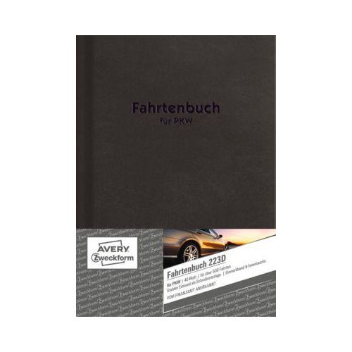 4004182014820 - AVERY Zweckform Fahrtenbuch Pkw mit Jahresabrechnung Formularbuch 223D - 1 x 48 Blatt