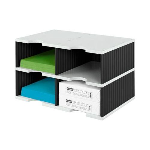 7612176108249 - Sortierstation doc Jumbo mit 4 Fächern C4 grau schwarz Grundeinheit 7612176108249 Styro 7612176108249 - Sortierstation doc Jumbo mit 4 Fächern C4 grau schwarz Grundeinheit 7612176108249 Styro