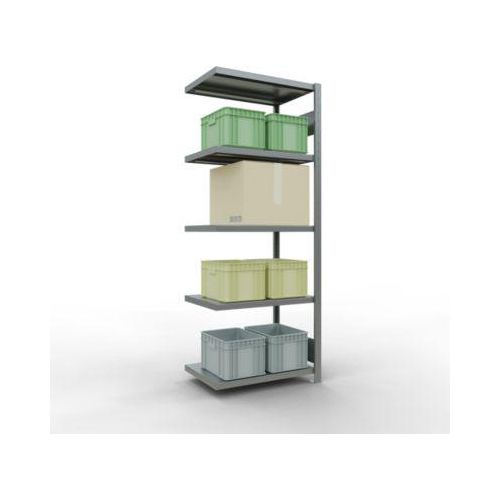 4004514283276 - Schulte Lagertechnik Fachbodenregal-Stecksystem MULTIplus 250 Anbauregal Längenriegel 2000x750x500 mm 5 Böden verzinkt