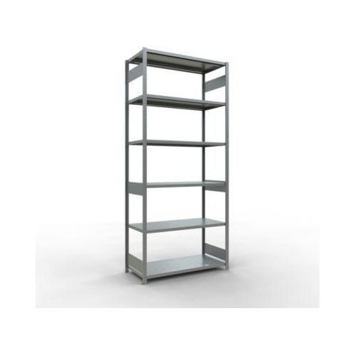 4004514283641 - Schulte MULTIplus250 Steckregal Grundregal 7 Fachböden bis 250 kg je Fachboden werkzeuglos montierbar B 1300 x T 600 x H 3000 silbergrau