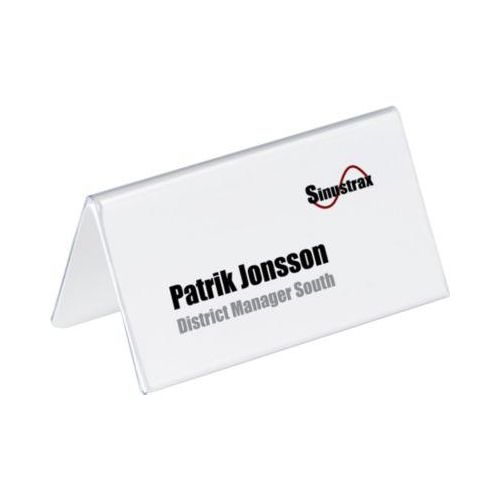 4005546810515 - DURABLE Tischnamensschilder Namensschild  52x100 10 cm x 52 cm Hartfolie Transparent
