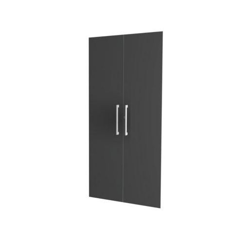 4044917421585 - Vorbautüren für Büro-Regal Dante Feldbreite 800mm 2 OH anthra