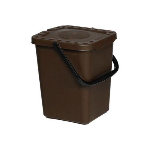 4895238701661 - Abfalleimer Probbax für Bio-Abfall Volumen 10 l stapelbar mit perforiertem Deckel und Klappgriff L 260 x B 185 x H 350 mm Kunststoff braun 4895238701661 - Abfalleimer Probbax für Bio-Abfall Volumen 10 l stapelbar mit perforiertem Deckel und Klappgriff L 260 x B 185 x H 350 mm Kunststoff braun