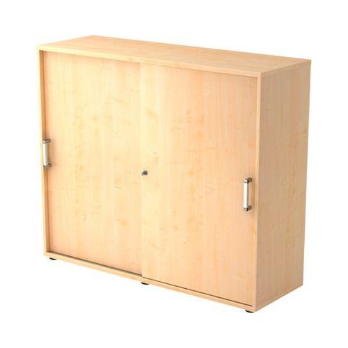 4032062122754 - Schiebetürenschrank TARVIS 3 Ordnerhöhen B 1200 x T 400 x H 1100 mm abschließ- & stapelbar Ahorn-Dekor