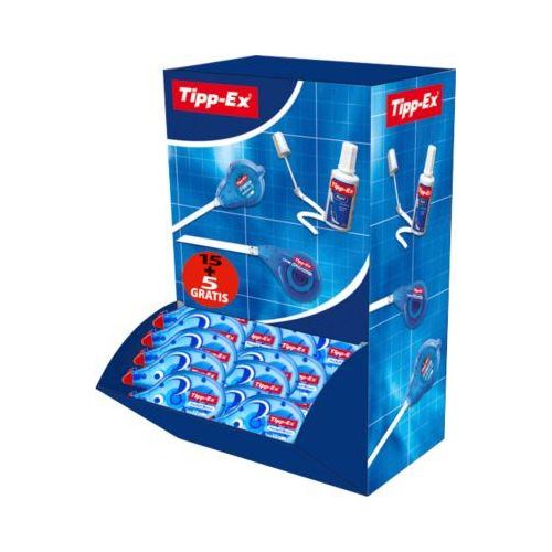 3086123424388 - Korrekturroller 935587 Pocket Mouse blau transparent 42mm x 10m Einweg in Display 3086123424388 20 Stück