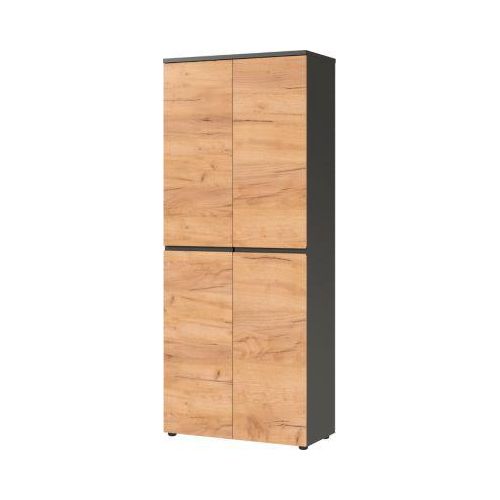 4005949426603 - GERMANIA Aktenschrank mit 2 Türen 4266-549 GW-Lissabon 80 x 40 x 197 cm Melamin Dunkelgrau Eiche
