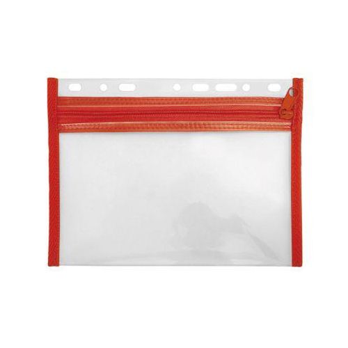 4000225045851 - Reißverschlußtasche Velobag PP A5 110x205mm farblos rot 4000225045851 Veloflex 4000225045851 - Reißverschlußtasche Velobag PP A5 110x205mm farblos rot 4000225045851 Veloflex