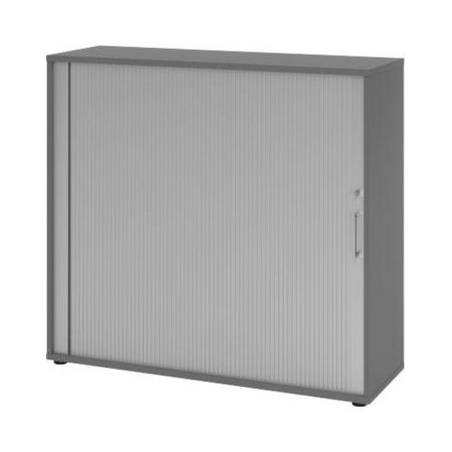 4032062185179 - Querrollladenschrank Breno 3 OH abschließbar stapelbar B 1200 x T 400 x H 1100 mm Spanplatte graphit