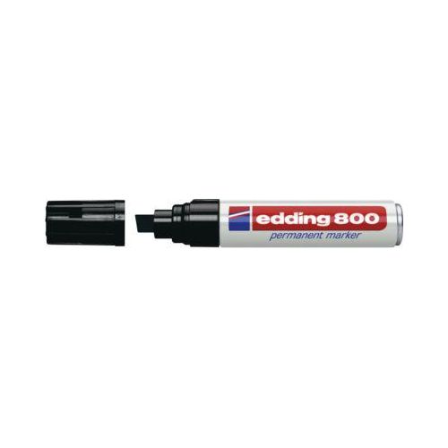 4004764053834 - edding 800 Permanentmarker Extra Breit Keilspitze 4 - 12 mm Schwarz Nachfüllbar Wasserbeständig