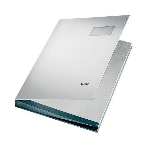4002432317806 - Unterschriftenmappe 5700 A4 Kunststoff lichtgrau mit Einsteckschild 20 Fächer 4002432317806 Leitz