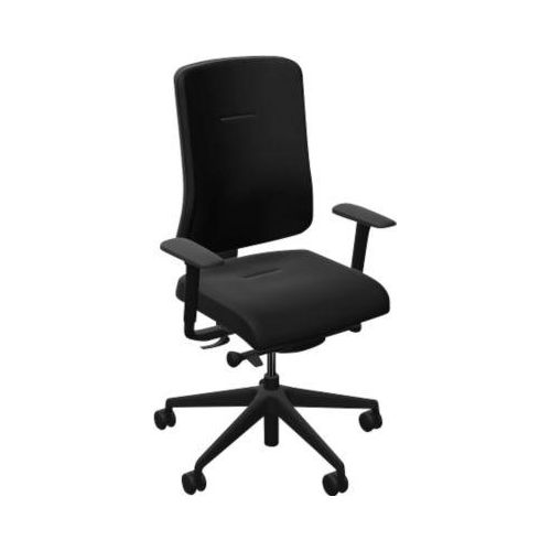 5901747289725 - Bürostuhl NowyStyl UTILA mit Armlehnen Synchronmechanik Muldensitz sitzhöhen- tiefenverstellbar Rückenlehne gepolstert schwarz schwarz