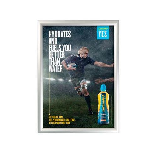 8698473439605 - Alu-Klapprahmen A2 auf Gehrung mit Anti-Reflex Folie silbern eloxiert B 450 x T 25 x H 624 mm