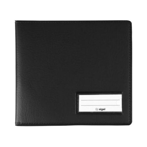 4004360902673 - Einband für Formularbücher EF610 A6 Querformat Stifteschlaufe Einstecktaschen ohne Inhalt PU schwarz