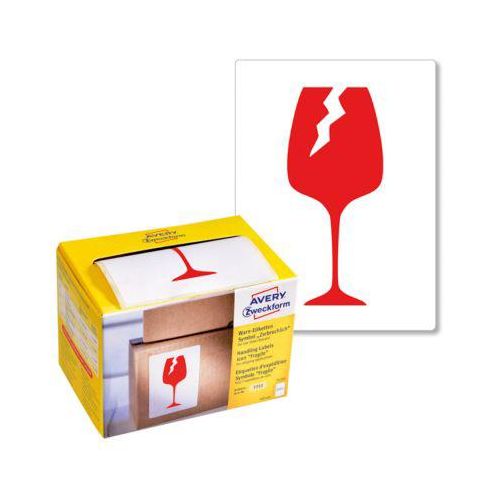 4004182172513 - Warnaufkleber „Zerbrechlich“ hohe Leuchtkraft rechteckig B 74 x H 100 mm 1 Rolle mit 200 Stück 4004182172513 - Warnaufkleber „Zerbrechlich“ hohe Leuchtkraft rechteckig B 74 x H 100 mm 1 Rolle mit 200 Stück