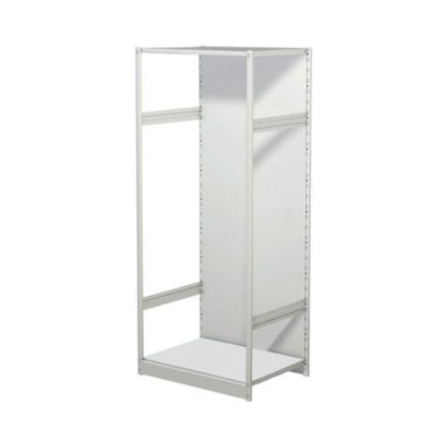 4044917349001 - - Steckregal mit Rückwand ohne Böden Grundfeld BxTxH 750x600x1900 mm lichtgrau