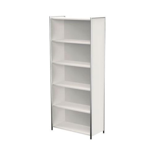 4044917417700 - Regal Toledo mit Sichtrückwand B 800 x T 380 x H 1850 mm weiß 5 OH