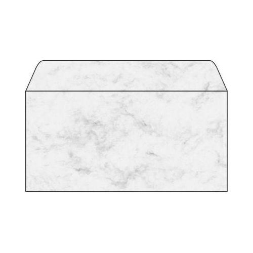 4004360930263 - Designbriefumschlag Marmor DP 073 Din Lang nassklebend 90g grau marmoriert 4004360930263 50 Stück