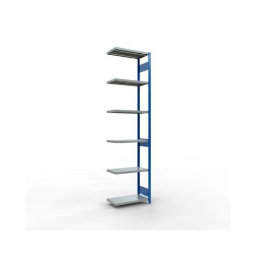 4004514282958 - Schulte Lagertechnik Fachbodenregal-Stecksystem MULTIplus 250 Anbauregal Längenriegel 3000x750x400 mm 7 Böden enzianblau verzinkt