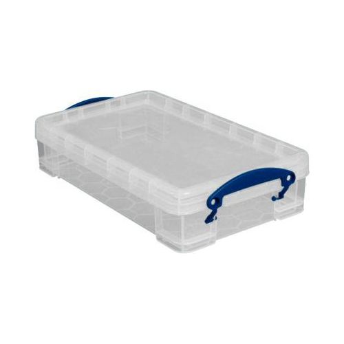 5060024800449 - Transportbox Really Useful Box Volumen 4 l L 395 x B 255 x H 85 mm stapelbar mit Deckel & Klappgriffen Recycling-PP transparent 5060024800449 - Transportbox Really Useful Box Volumen 4 l L 395 x B 255 x H 85 mm stapelbar mit Deckel & Klappgriffen Recycling-PP transparent