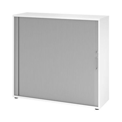 4032062185186 - Querrollladenschrank Breno 3 OH abschließbar stapelbar B 1200 x T 400 x H 1100 mm Spanplatte weiß