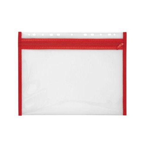 4000225048593 - Reißverschlußtasche Velobag PP A4 183x290mm farblos rot 4000225048593 Veloflex