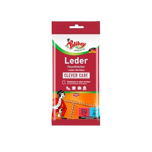 0000040161747 - Leder-Feuchttücher POLIBOY reinigend & pflegend farbauffrischend hautverträglich PEFC 20 Stück