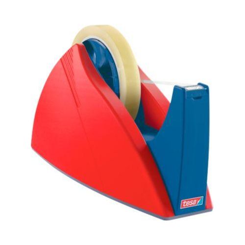 4042448361899 - tesa Klebebandabroller tesafilm Easy Cut Professional Blau Rot 25 mm (B) x 66 m (L) PS (Polystyrol)
