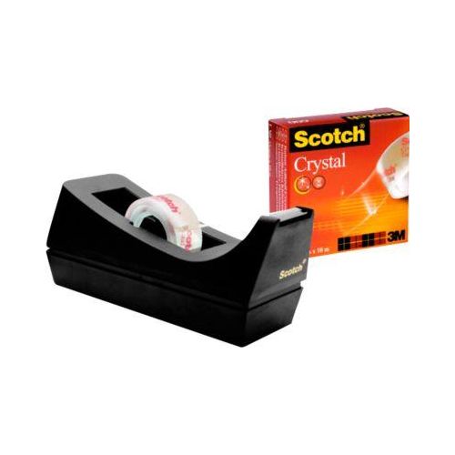 4001895839801 - - Tischabroller ® Sparset C38 19 mm x 33 m (b x l) inkl 1 Rolle ® Crystal Klebefilm 19 mm x 10 m (b x l) schwarz