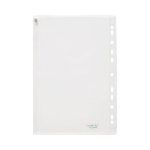 4250037430141 - Sichthülle FolderSys Gleitverschuss Abheftrand mit EURO-Lochung PVC-frei EVA-Folie transparent A4 10 Stück